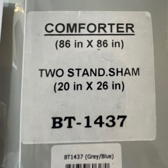 NWT RizKidz full size comforter set w/ shams gray - Picture 4 of 7